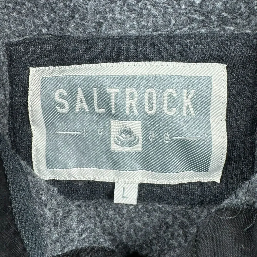 Saltrock 1988 Sweater Mens Large Button Neck 1/4 Gray Cozy Streetwear Gorpcore‎